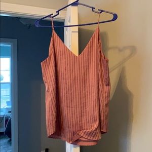 Pink with black striped tank